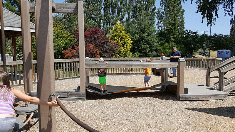 Community members enjoying Freedom Park on Camano Island
